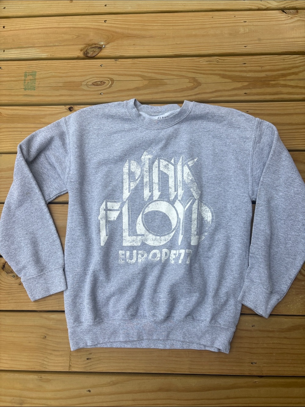 Pink Floyd Gray Logo Crewneck Sweatshirt unisex s/m